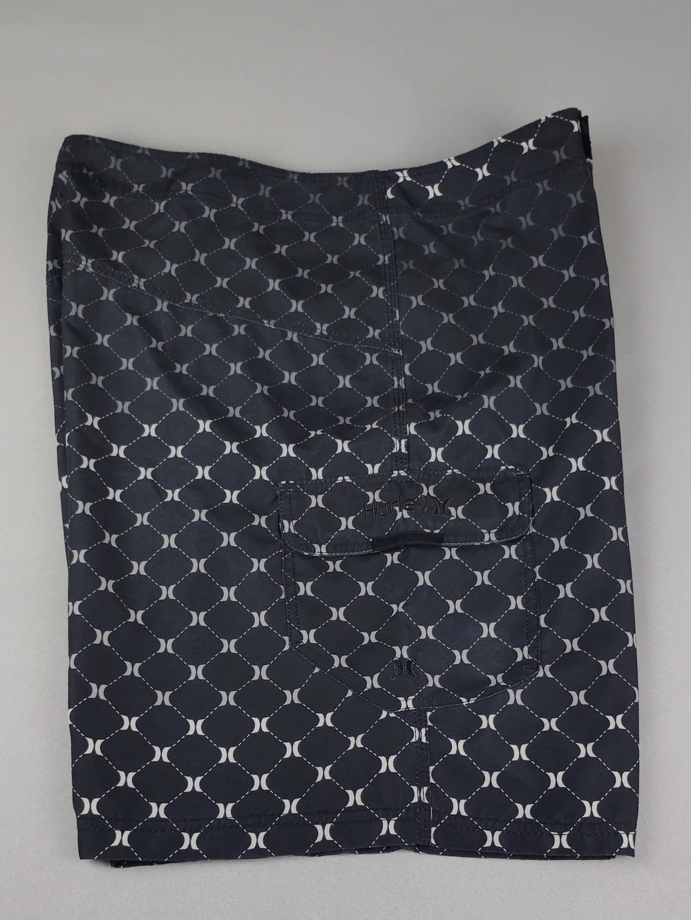 Hurley Men's Black Patterned Swim Trunks